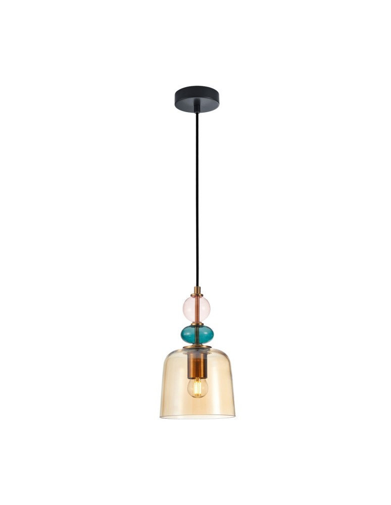 Designer pendant lamps - Italux Namos Pendant 1xE27 40W Brass PND-27092A-MC-BRO - product kolory-swiatla.pl 1