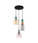 Triple pendant lamps - Italux Namos Pendant 3xE27 40W Brass PND-27092-3A-MC-BRO - product 1
