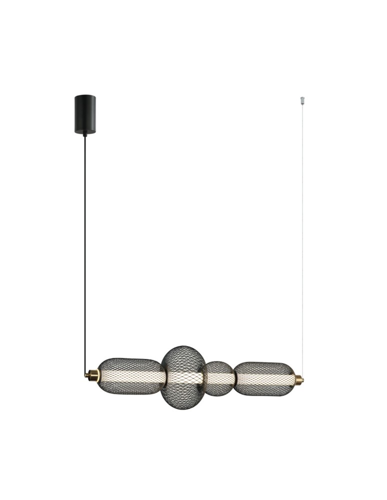 Pendant lamps over the island - Italux Marco Pendant 1xLED 16W 900 lm 3000K (Warm White) black PND-84283-4-BK - product kolory-swiatla.pl 1
