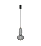 Single pendant lamps - Italux Marco Pendant 1xLED 10W 590 lm 3000K (Warm White) black PND-84283-2-BK - product 3
