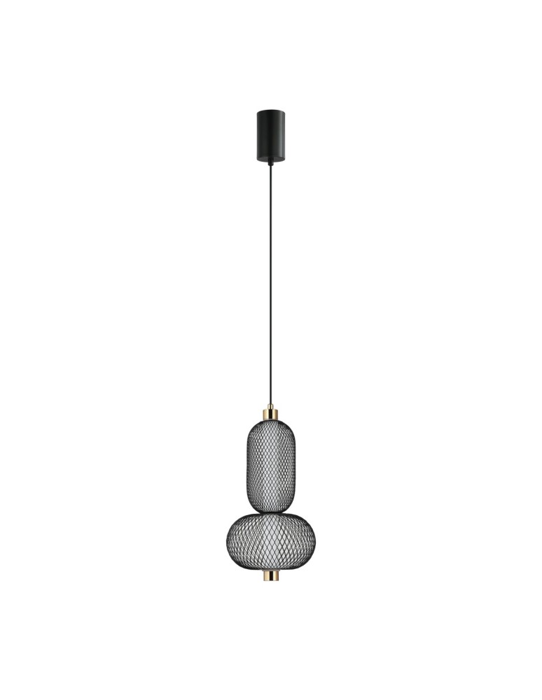Single pendant lamps - Italux Marco Pendant 1xLED 10W 590 lm 3000K (Warm White) black PND-84283-2-BK - product kolory-swiatla.pl 3