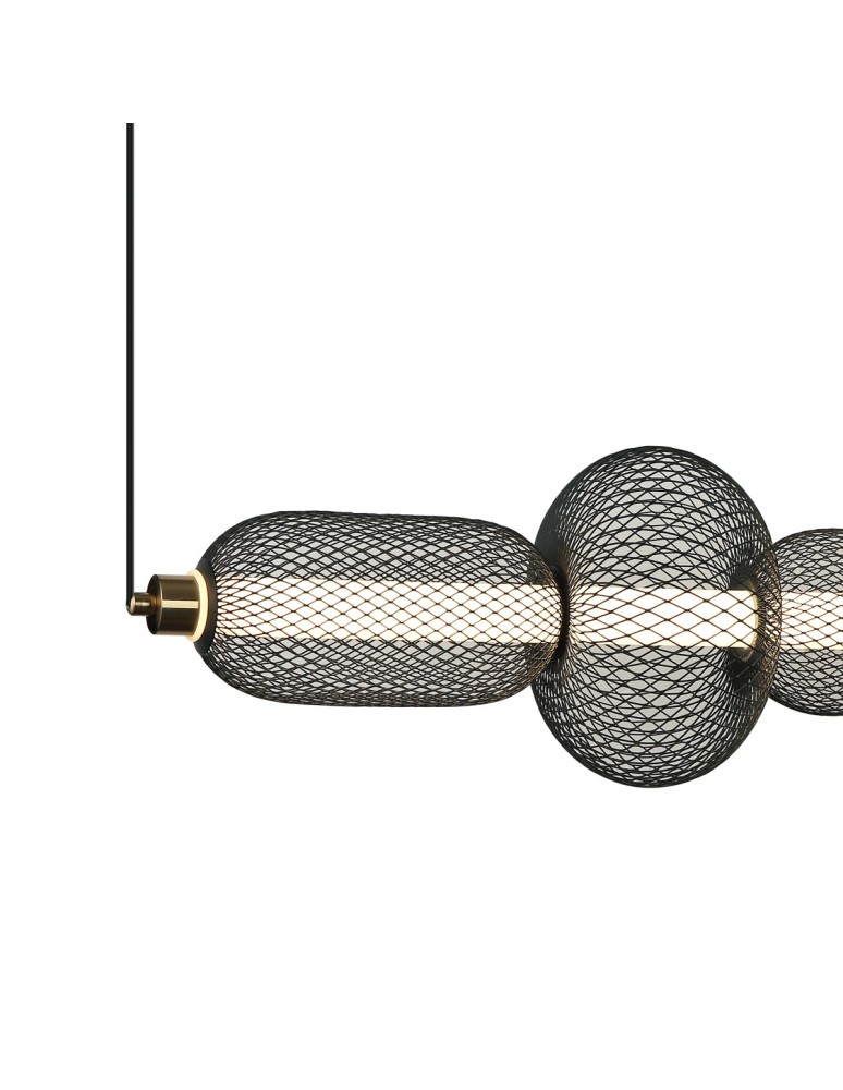 Pendant lamps over the island - Italux Marco Pendant 1xLED 16W 900 lm 3000K (Warm White) black PND-84283-4-BK - product kolory-swiatla.pl 3