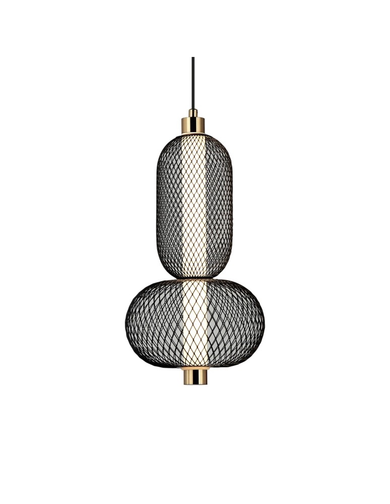 Single pendant lamps - Italux Marco Pendant 1xLED 10W 590 lm 3000K (Warm White) black PND-84283-2-BK - product kolory-swiatla.pl 1