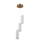 Triple pendant lamps - Italux Ganti Pendant 3xLED 20W 2170 lm 3000K (Warm White) Gold PND-34362-9-HBR-OPAL - product 2