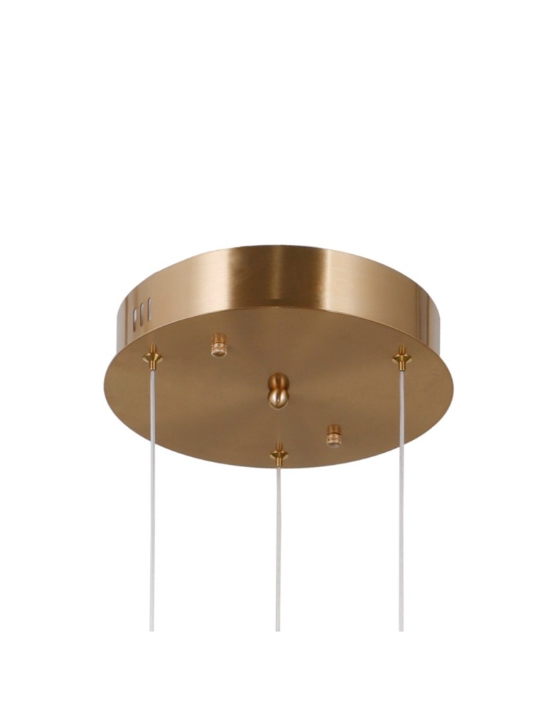 Triple pendant lamps - Italux Ganti Pendant 3xLED 20W 2170 lm 3000K (Warm White) Gold PND-34362-9-HBR-OPAL - product kolory-swiatla.pl 3