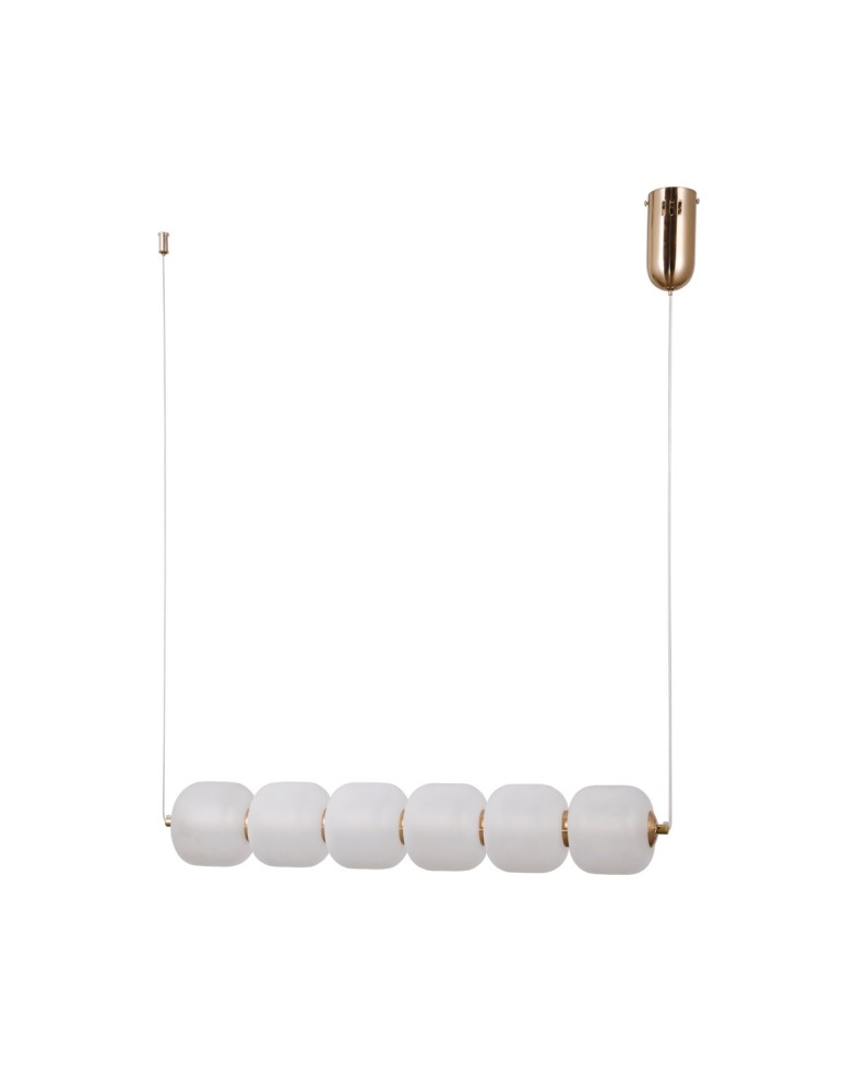Pendant lamps over the island - Italux Ganti Pendant 1xLED 15W 1625 lm 3000K (Warm White) Gold PND-34362-6H-HBR-OPAL - product kolory-swiatla.pl 2