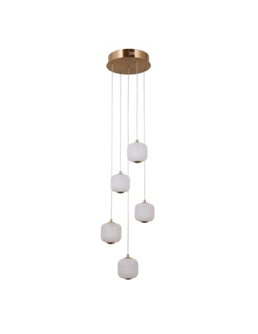 Italux Ganti Pendant 5xLED 12W 1300 lm 3000K (Warm White) Gold PND-34362-5-HBR-OPAL - product 2