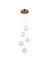 Italux Ganti Pendant 5xLED 12W 1300 lm 3000K (Warm White) Gold PND-34362-5-HBR-OPAL