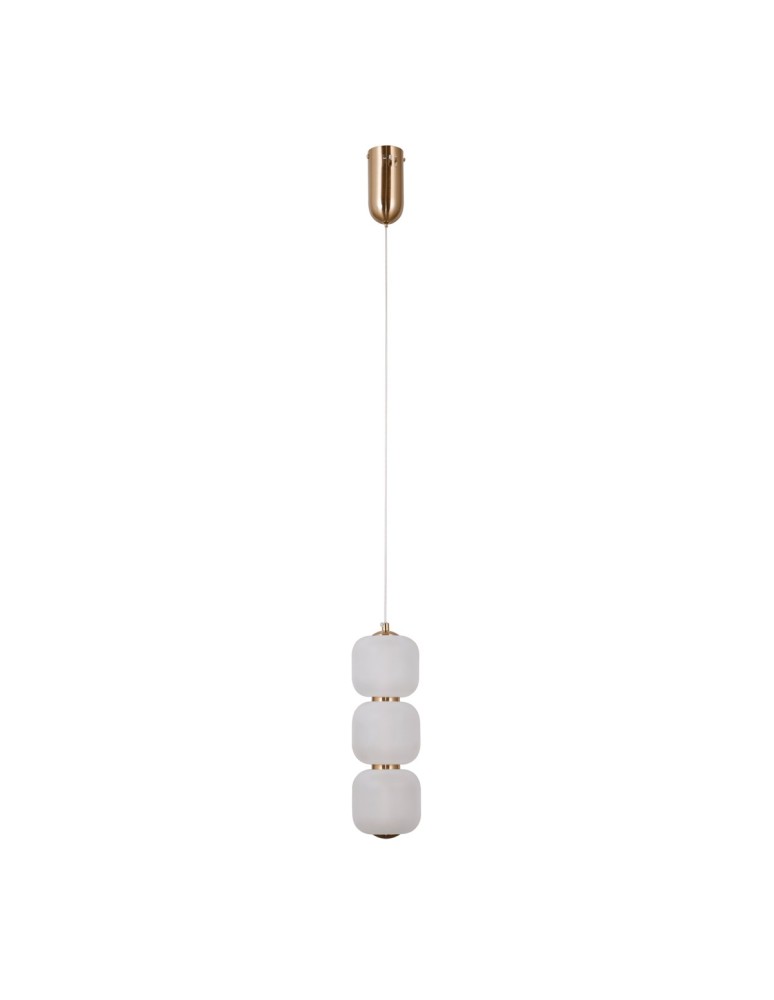 Single pendant lamps - Italux Ganti Pendant 1xLED 8W 865 lm 3000K (Warm White) Gold PND-34362-3V-HBR-OPAL - product kolory-swiatla.pl 2
