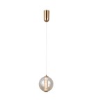 Single pendant lamps - Italux Butero Pendant 1xLED 6W 550 lm 3000K (Warm White) Gold PND-34359-S-HBR-AMB - product 2