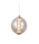 Single pendant lamps - Italux Butero Pendant 1xLED 6W 550 lm 3000K (Warm White) Gold PND-34359-S-HBR-AMB - product 1