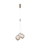 Pendant lamps - Italux Butero Pendant 3xLED 12W 1095 lm 3000K (Warm White) Gold PND-34359-3-HBR-AMB - product 2