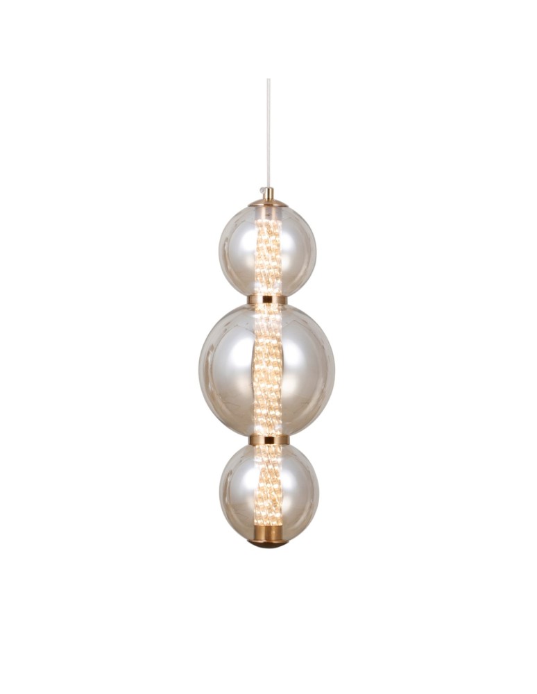 Single pendant lamps - Italux Butero Pendant 1xLED 12W 1095 lm 3000K (Warm White) Gold PND-34359-3V-HBR-AMB - product kolory-swiatla.pl 1