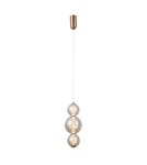 Single pendant lamps - Italux Butero Pendant 1xLED 12W 1095 lm 3000K (Warm White) Gold PND-34359-3V-HBR-AMB - product 2