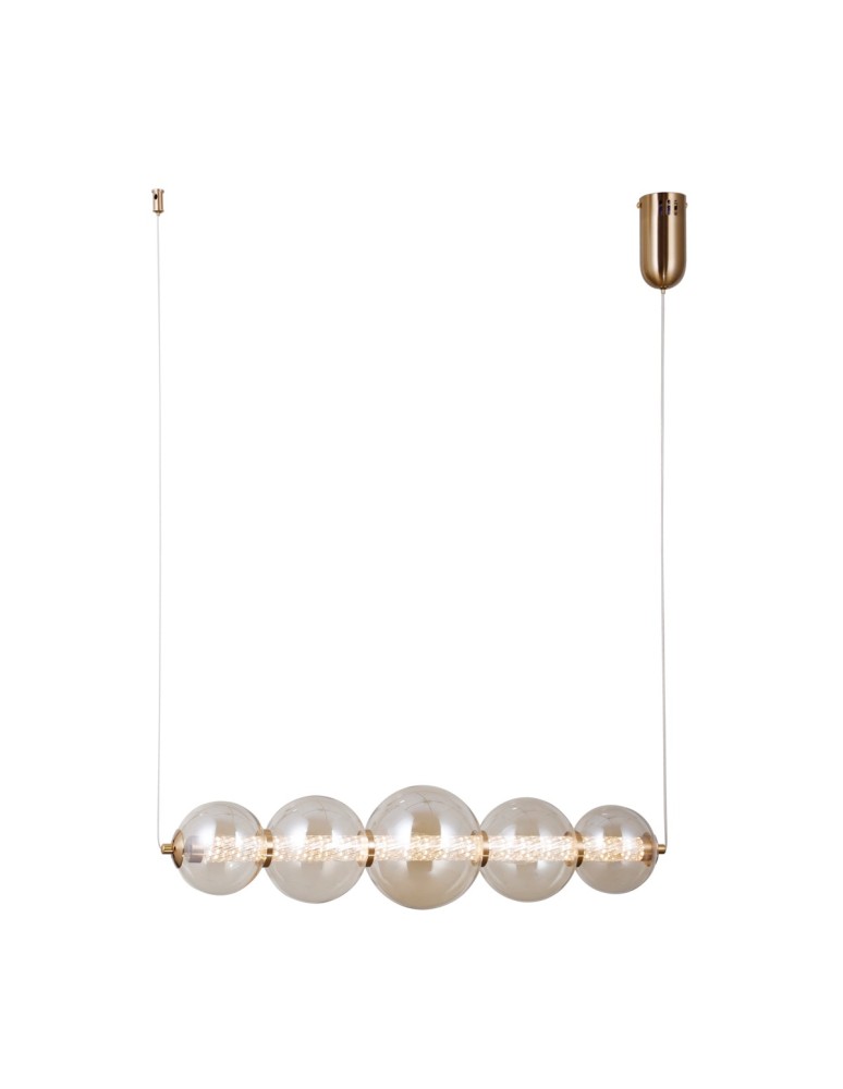 Pendant lamps over the island - Italux Butero Pendant 1xLED 18W 1650 lm 3000K (Warm White) Gold PND-34359-5H-HBR-AMB - product kolory-swiatla.pl 2