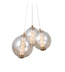 Pendant lamps - Italux Butero Pendant 3xLED 12W 1095 lm 3000K (Warm White) Gold PND-34359-3-HBR-AMB - product 1