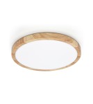 LED Plafonds - Italux Alata Plafond 1xLED 24W 2900 lm 2800K+4000K+ 6000K IP44 wood PLF-72836-300R-24W-WO - product 1