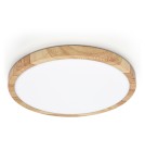 LED Plafonds - Italux Alata Plafond 1xLED 32W 3800 lm 2800K+4000K+ 6000K IP44 wood PLF-72836-400R-32W-WO - product 1