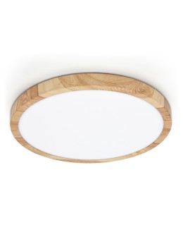Italux Alata Plafon 1xLED 32W 3800 lm 2800K+4000K+ 6000K IP44 drewno PLF-72836-400R-32W-WO