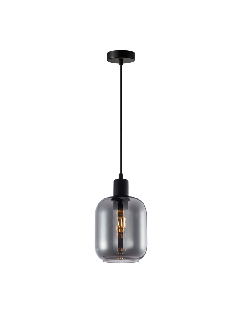Single pendant lamps - Italux Zona Pendant 1xE27 40W Black PND-29258S-1-BK-SG - product kolory-swiatla.pl 3