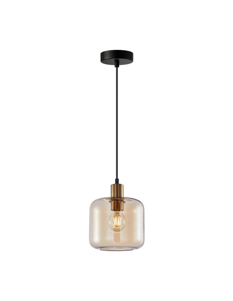 Single pendant lamps - Italux Zona Pendant 1xE27 40W Gold PND-29257A-1-BRO-AMB - product kolory-swiatla.pl 2