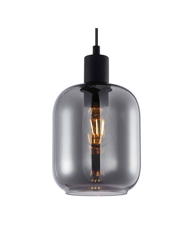 Single pendant lamps - Italux Zona Pendant 1xE27 40W Black PND-29258S-1-BK-SG - product kolory-swiatla.pl 1