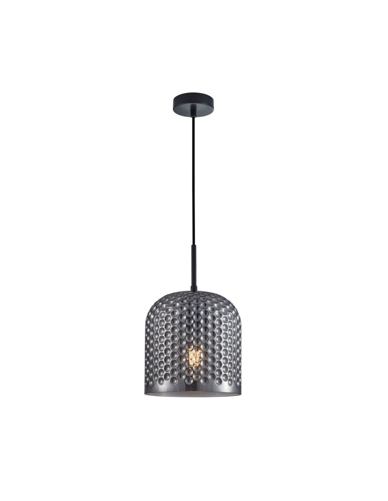 Single pendant lamps - Italux Renti Pendant 1xE27 40W Black PND-25205-1L-BK-SG - product kolory-swiatla.pl 2