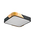 LED Plafonds - Italux Santer Surface Mounted 1xLED 24W 2400 lm 3000K (Warm White) Wood, Black PLF-13187-BK-WO - product 1