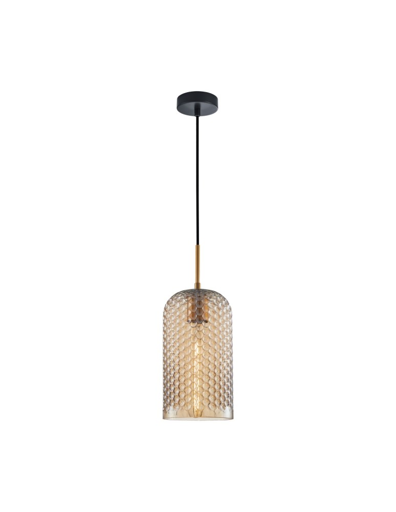 Single pendant lamps - Italux Renti Pendant 1xE27 40W Gold PND-25205-1S-BK-AMB - product kolory-swiatla.pl 2