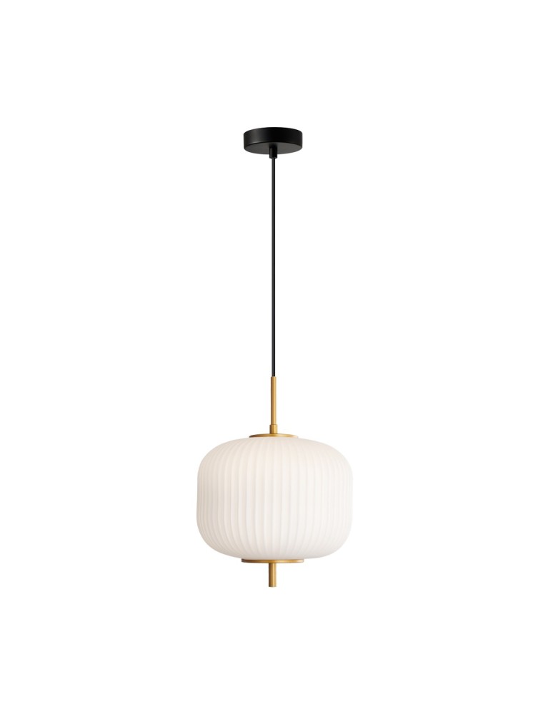 Single pendant lamps - Italux Olmeto Pendant 1xE27 10W Gold PND-28798A-1-GD-WH - product kolory-swiatla.pl 2