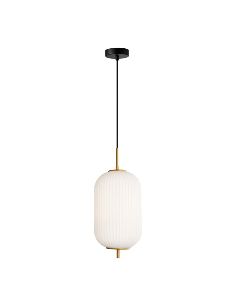 Single pendant lamps - Italux Olmeto Pendant 1xE27 10W Gold PND-28798-1-GD-WH - product kolory-swiatla.pl 2