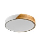 LED Plafonds - Italux Nastro Surface-mounted 1xLED 24W 2400 lm 3000K (Warm White) Wood, white PLF-13186-WH-WO - product 1