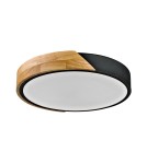 LED Plafonds - Italux Nastro Surface-mounted 1xLED 24W 2400 lm 3000K (Warm White) Wood, Black PLF-13186-BK-WO - product 1