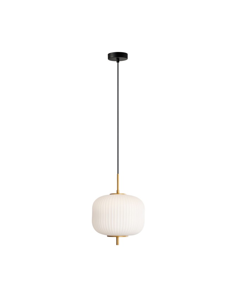 Single pendant lamps - Italux Olmeto Pendant 1xE27 10W Gold PND-28798A-1-GD-WH - product kolory-swiatla.pl 3