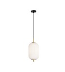 Single pendant lamps - Italux Olmeto Pendant 1xE27 10W Gold PND-28798-1-GD-WH - product 3