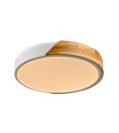 LED Plafonds - Italux Nastro Surface-mounted 1xLED 24W 2400 lm 3000K (Warm White) Wood, white PLF-13186-WH-WO - product 2