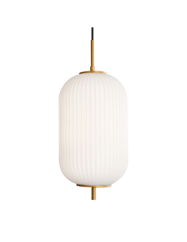 Single pendant lamps - Italux Olmeto Pendant 1xE27 10W Gold PND-28798-1-GD-WH - product kolory-swiatla.pl 1