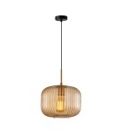 Single pendant lamps - Italux Gavino Pendant 1xE27 40W Gold PND-26476-1-BRO-AMB - product 2