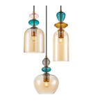 Triple pendant lamps - Italux Busco Pendant 3xE27 40W Gold, Black PND-30263-3A-BRO-AMB - product 2