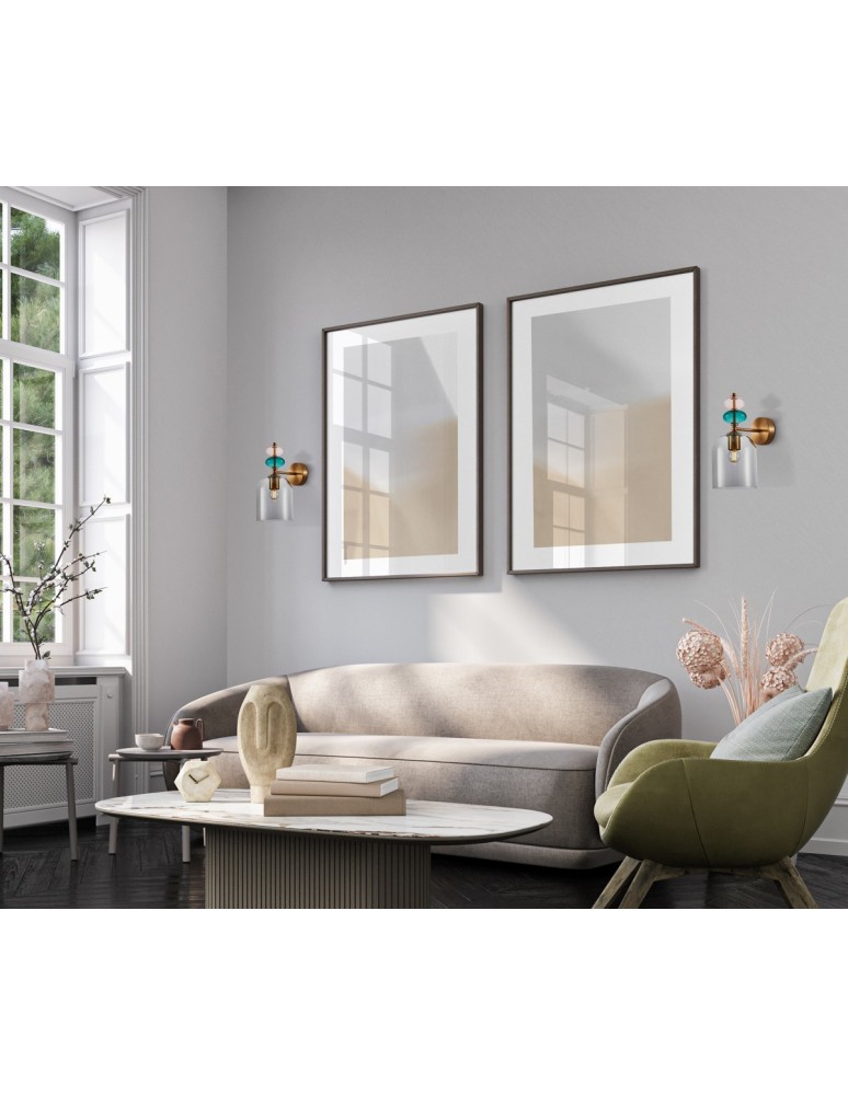 Designer wall lamps - Italux Busco Wall lamp 1xE27 40W Gold WL-30263-1B-BRO-SG - product kolory-swiatla.pl 3
