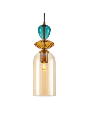Italux Busco Pendant 1xE27 40W Gold, Black PND-30263-1C-BRO-AMB
