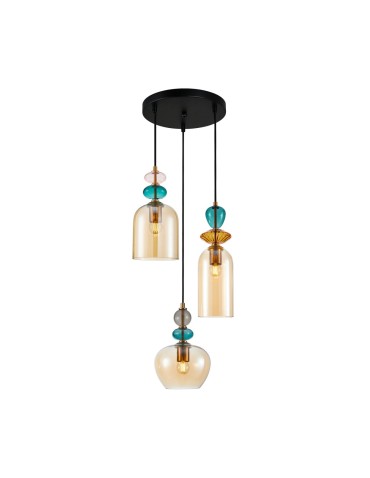 Italux Busco Pendant 3xE27 40W Gold, Black PND-30263-3A-BRO-AMB