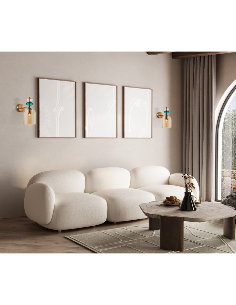 Designer wall lamps - Italux Busco Wall lamp 1xE27 40W Gold WL-30263-1B-BRO-AMB - product kolory-swiatla.pl 3