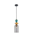 Designer pendant lamps - Italux Busco Pendant 1xE27 40W Gold, Black PND-30263-1C-BRO-SG - product 2