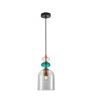 Designer pendant lamps - Italux Busco Pendant 1xE27 40W Gold, Black PND-30263-1B-BRO-SG - product 2
