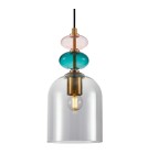 Designer pendant lamps - Italux Busco Pendant 1xE27 40W Gold, Black PND-30263-1B-BRO-SG - product 1