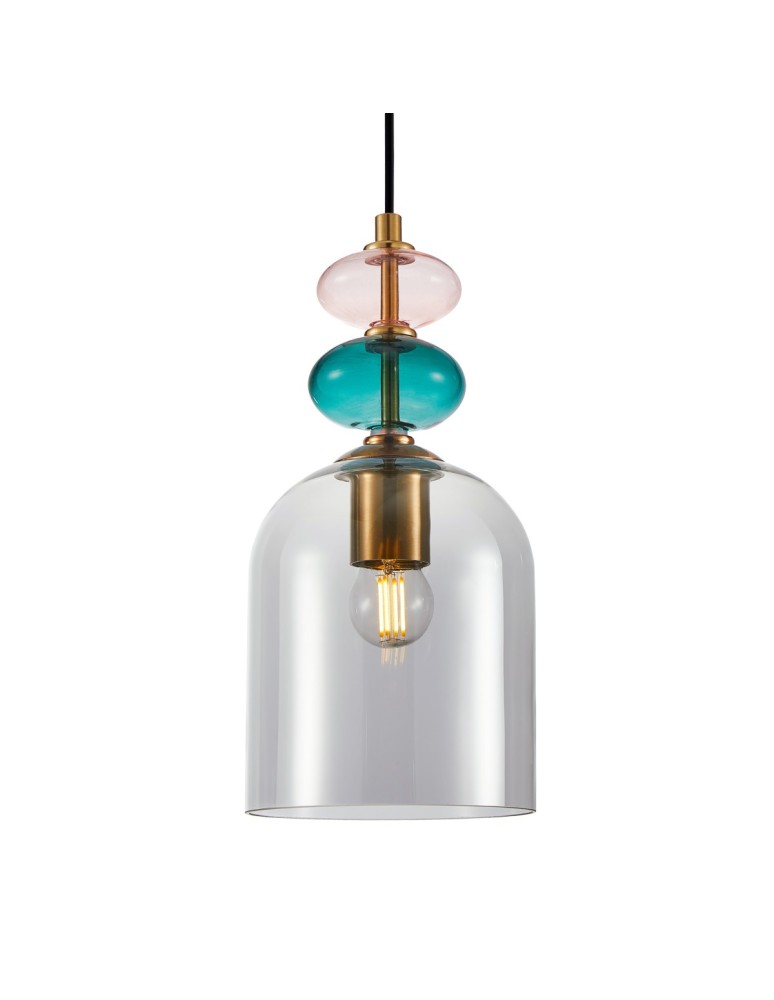 Designer pendant lamps - Italux Busco Pendant 1xE27 40W Gold, Black PND-30263-1B-BRO-SG - product kolory-swiatla.pl 1