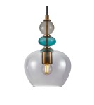 Designer pendant lamps - Italux Busco Pendant 1xE27 40W Gold, Black PND-30263-1A-BRO-SG - product 1