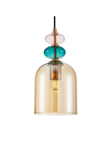 Italux Busco Pendant 1xE27 40W Gold, Black PND-30263-1B-BRO-AMB