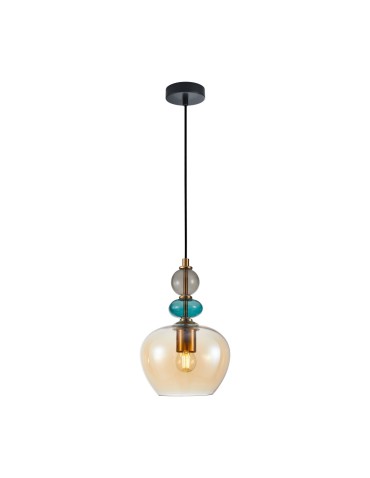 Italux Busco Pendant 1xE27 40W Gold, Amber PND-30263-1A-BRO-AMB - product 2